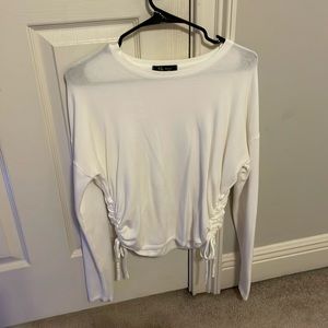 White long sleeve tee/sweater, size small